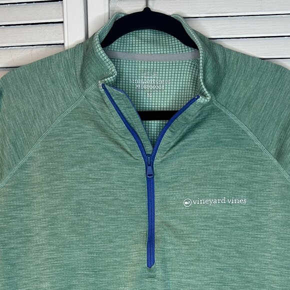 Vinyard Vines Mens Green 1/4 Zip Long Sleeve Sweatshirt XL - Picture 3 of 9
